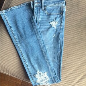 American Eagle Outfitters Blue Flare Wide Leg Jeans